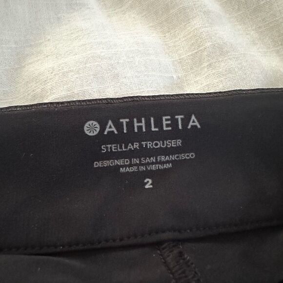 Athleta Women’s Black 2 Stellar Trouser Pants - Picture 5 of 8